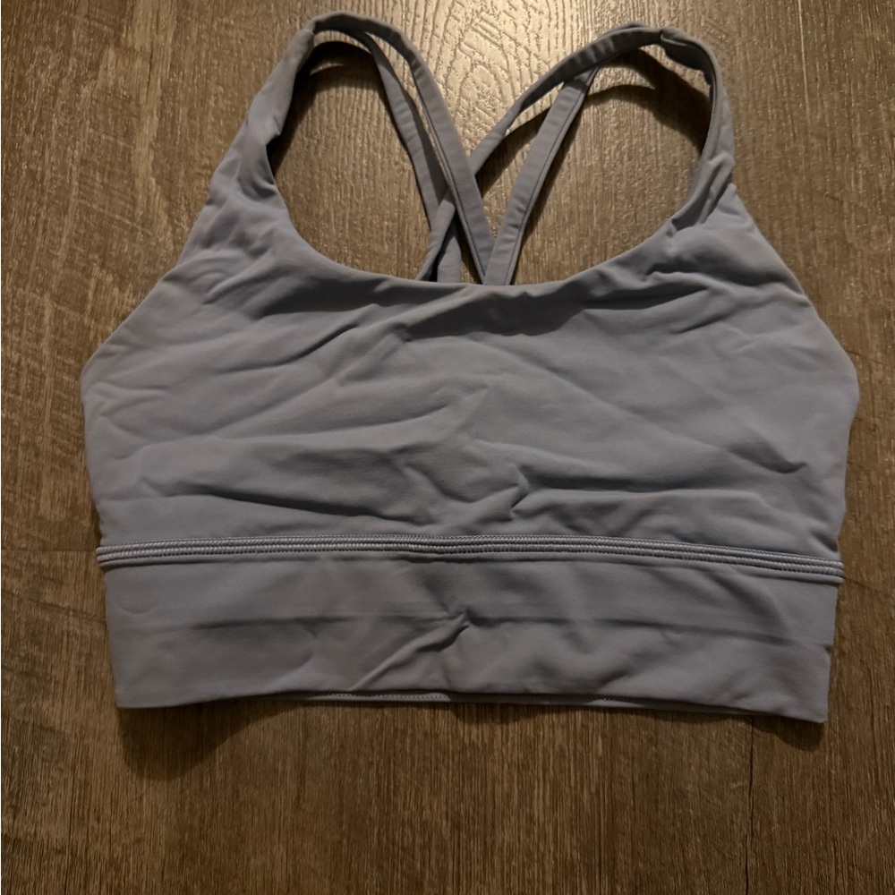 Like new Lululemon light blue longline energy bra - Picture 1 of 3